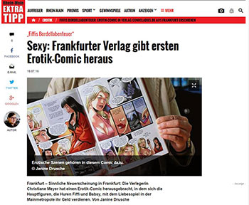 Presseartikel über die erotische Comicserie 