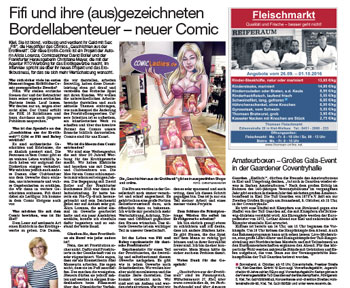 Presseartikel über Comicladies bei Kieler Express am Wochenende vom 24.09.16