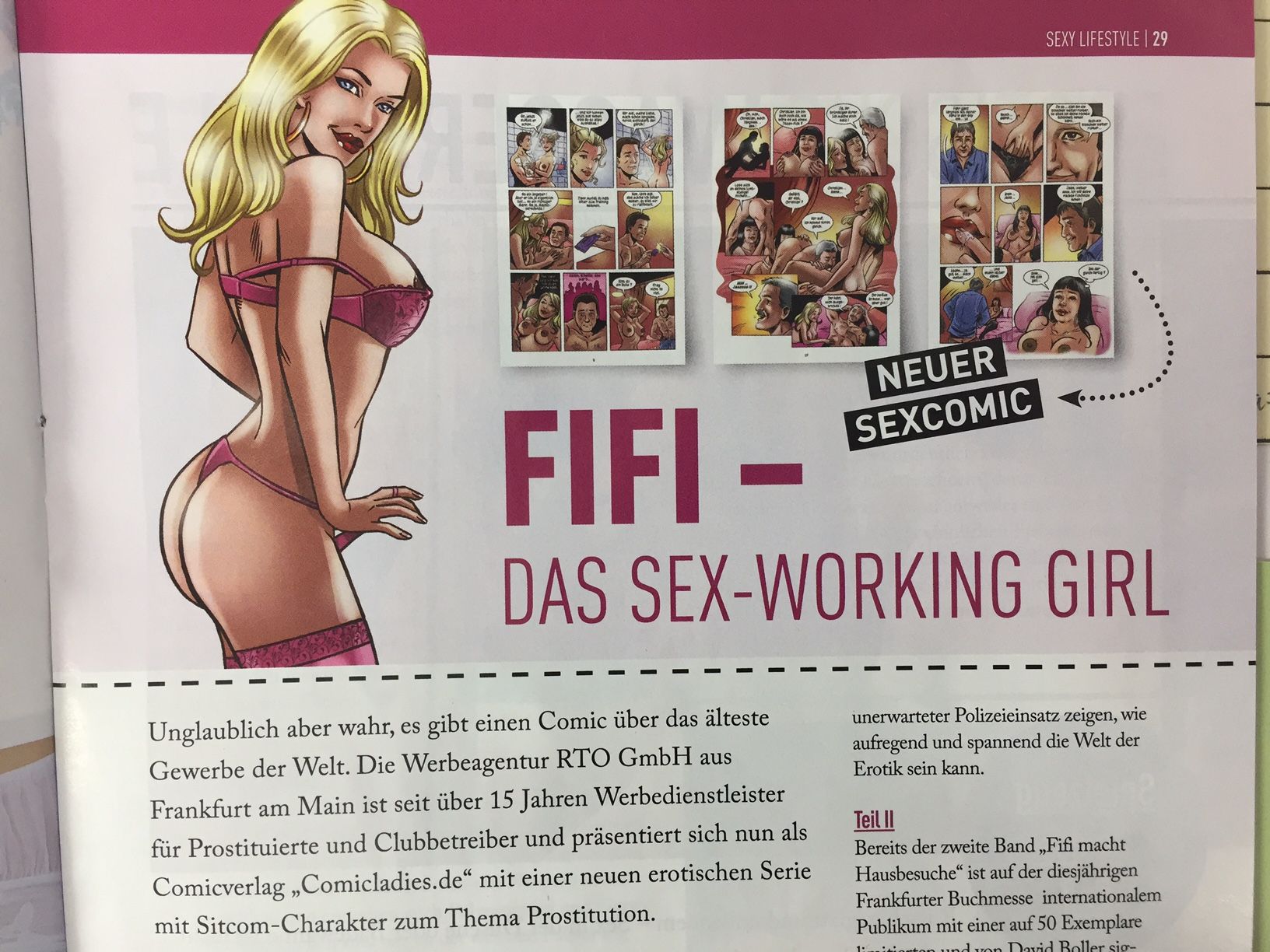 Textauszug des aktuellen Artikels im SEXMAG (12.01 2017)  über unsere erotische  Comicserie "Geschichten aus der Erotikwelt" von Comicladies.de