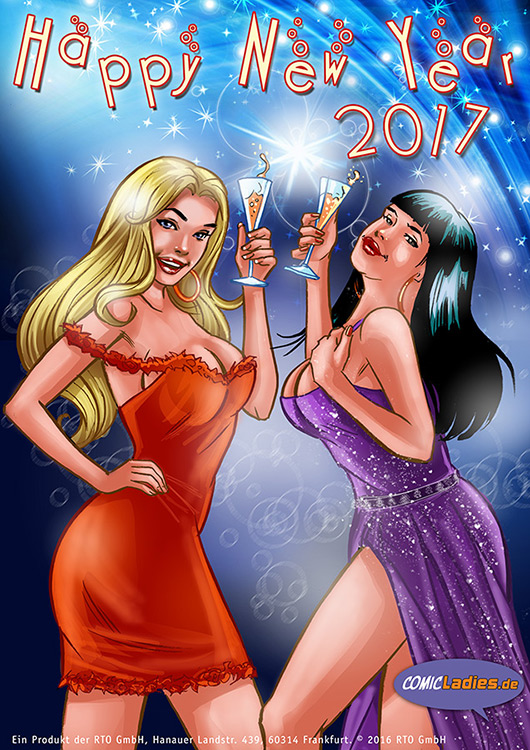 Comic Ladies wünscht ein frohes neues Jahr